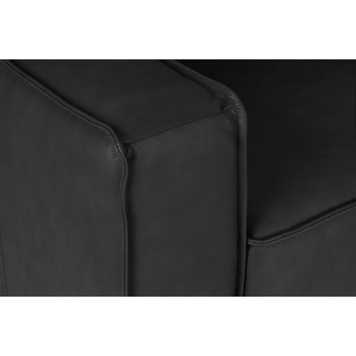 by fonQ Brisk Hoekbank Rechts - Buffelleer - Zwart