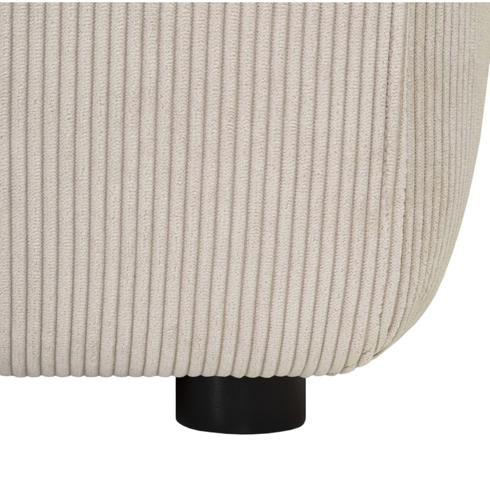 by fonQ Wonder 5-zits Hoekbank Rechts - Open Eind - Rib - Beige