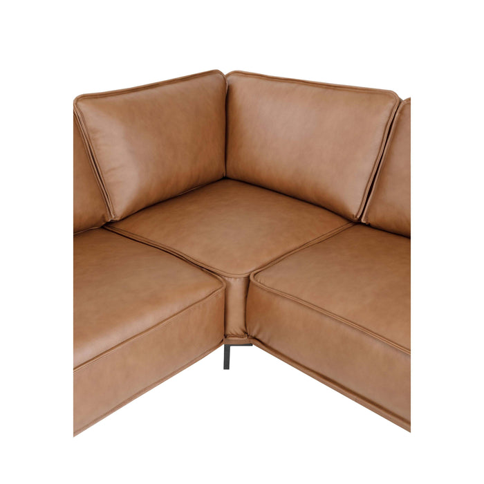 by fonQ Brisk Hoekbank Rechts - Buffelleer - Cognac