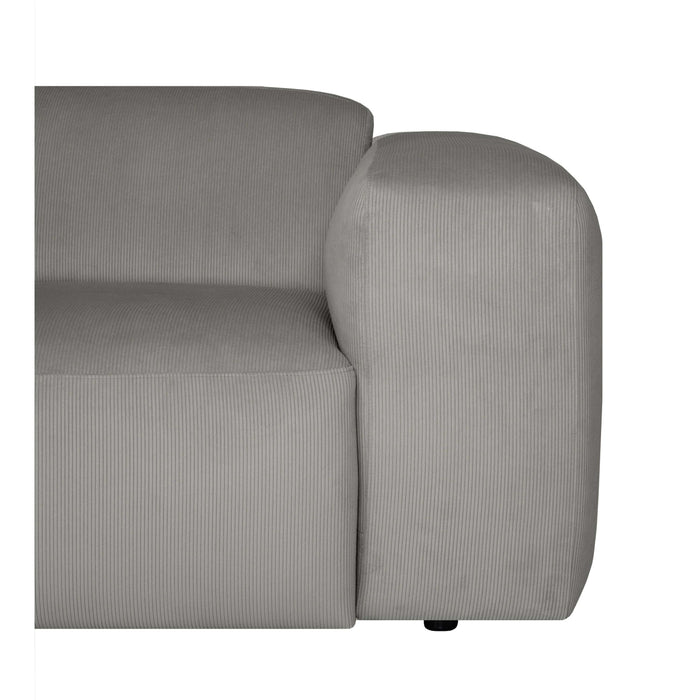 by fonQ Wonder 2-zitsbank - Rib - Grijs