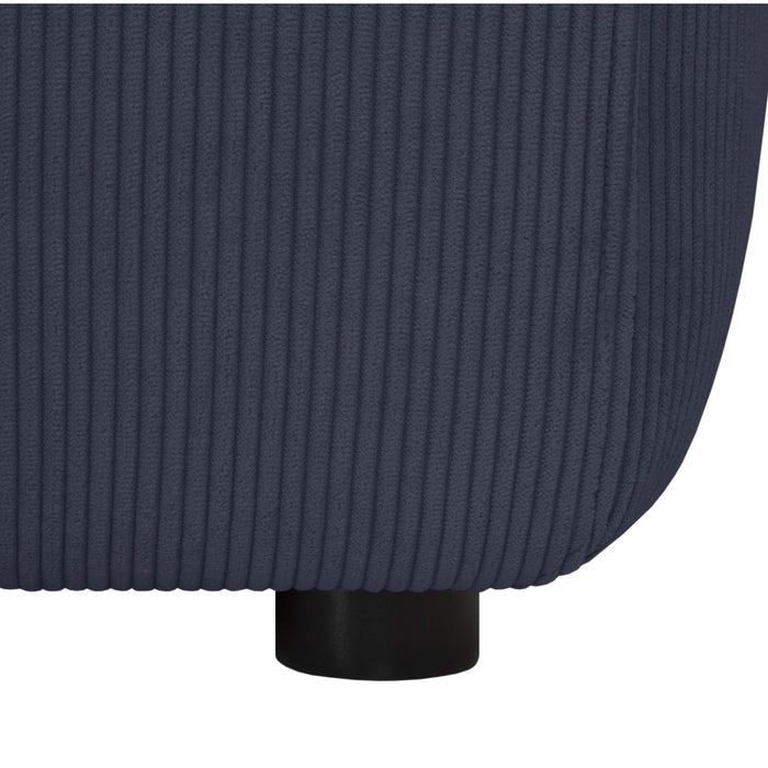by fonQ Wonder 5-zits Hoekbank met Chaise Longue Links - Rib - Navy