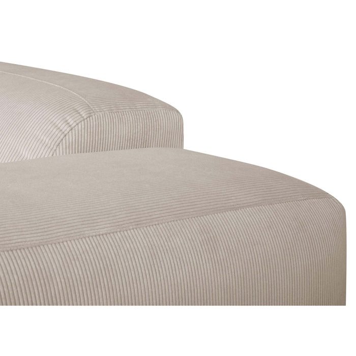 by fonQ Wonder 4-zits Hoekbank met Chaise Longue Links XL - Rib - Beige