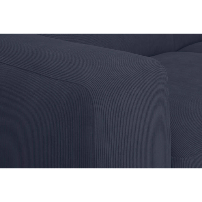 by fonQ Wonder 4-zits Hoekbank met Chaise Longue Rechts - Rib - Navy
