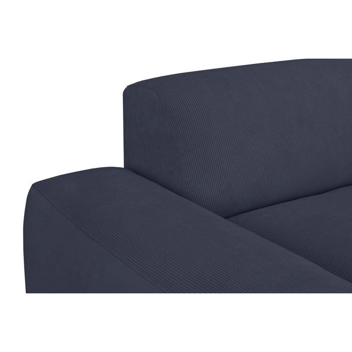 by fonQ Wonder 4-zits Hoekbank met Chaise Longue Rechts - Rib - Navy