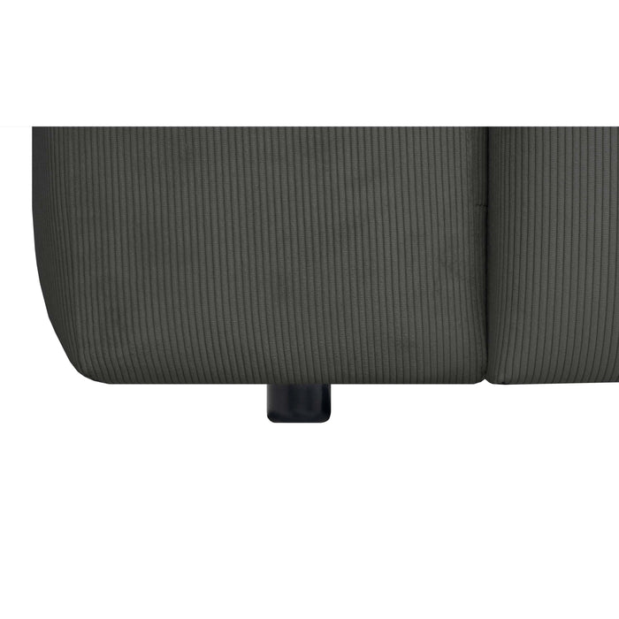 by fonQ Wonder 4-zits Hoekbank Rechts - Open Eind - Rib - Antraciet