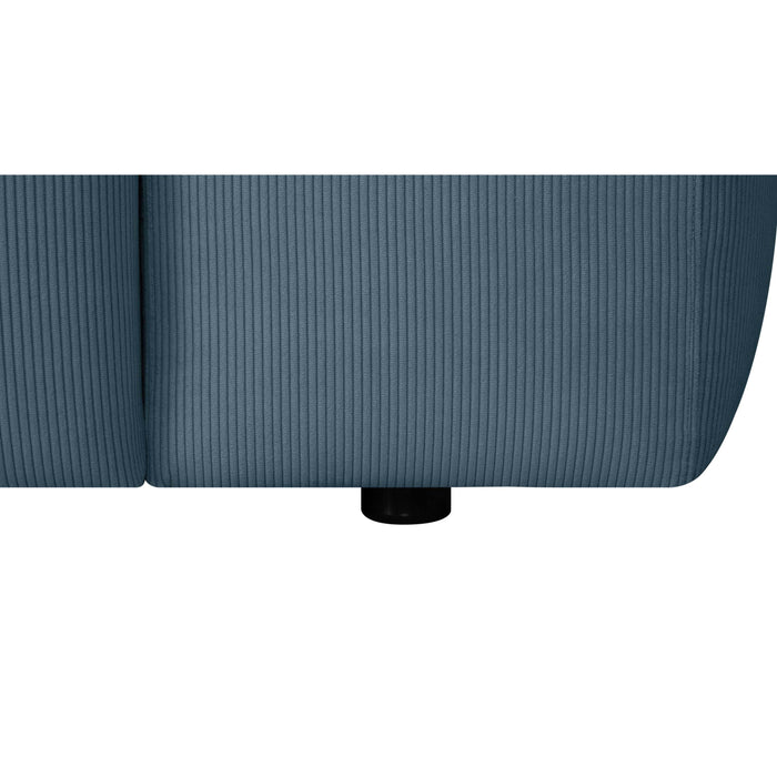 by fonQ Wonder 4-zits Hoekbank met Chaise Longue Links XL - Rib - Navy