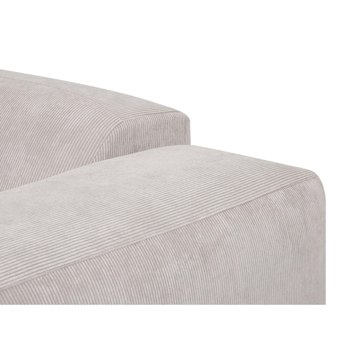 by fonQ Wonder 3-zits Hoekbank met Chaise Longue Links - Rib - Beige