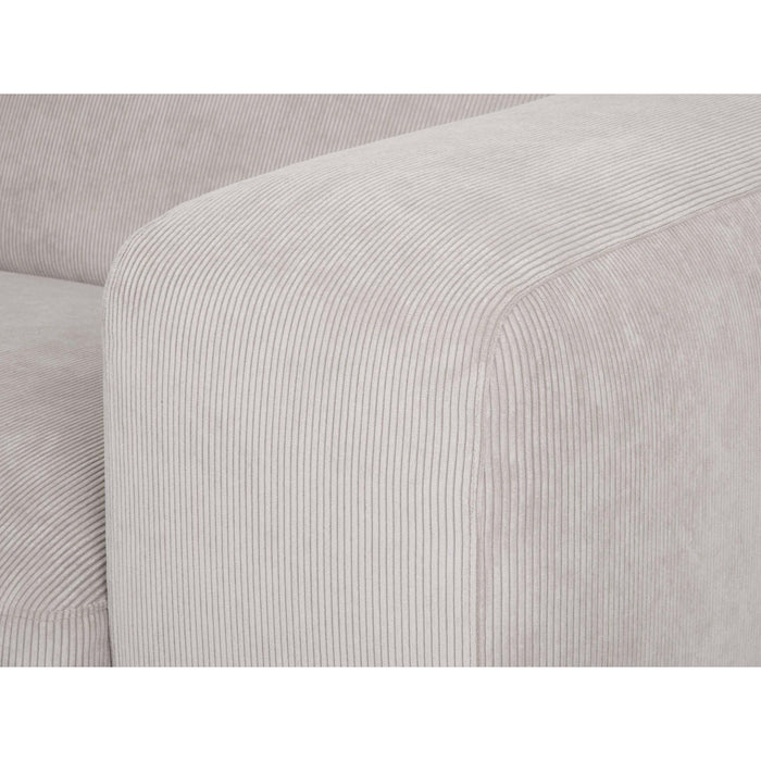 by fonQ Wonder 3-zits Hoekbank met Chaise Longue Links - Rib - Beige