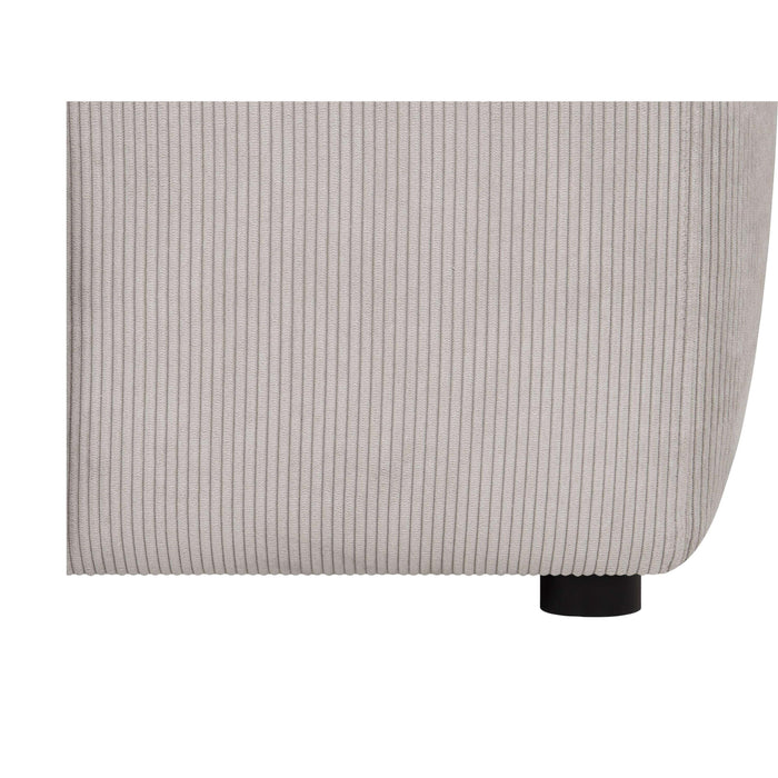 by fonQ Wonder 3-zits Hoekbank met Chaise Longue Links - Rib - Beige