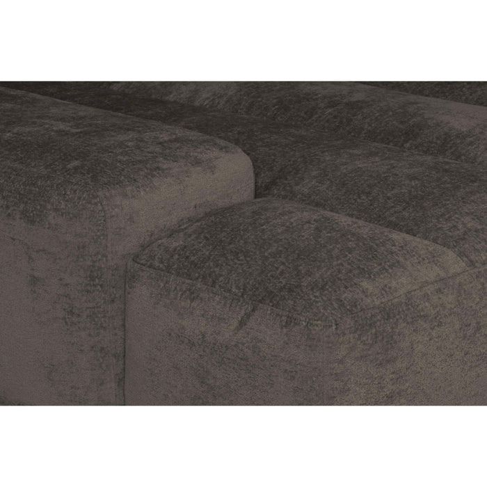 by fonQ Plume 3-zits Hoekbank met Chaise Longue Links - Chenille - Taupe