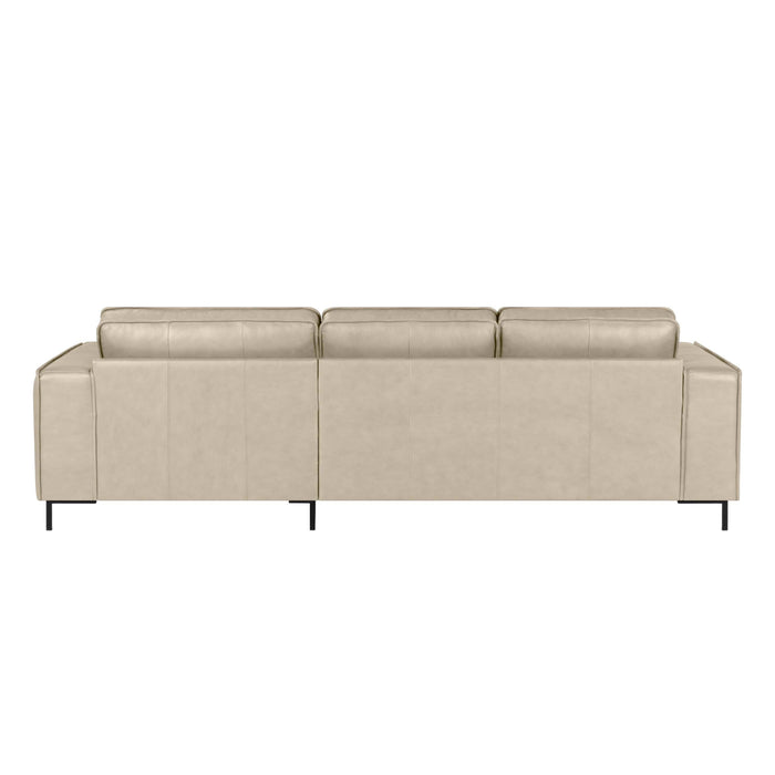 by fonQ Brisk Hoekbank met Chaise Longue Rechts - Buffelleer - Beige