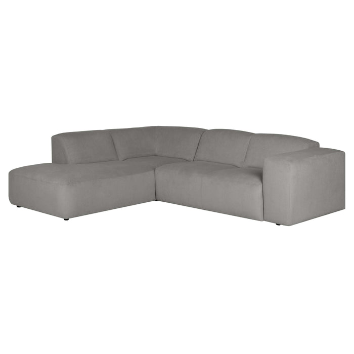 by fonQ Wonder 4-zits Hoekbank Links - Rib - Grijs