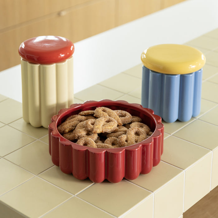 &k amsterdam Charlo Voorraadpot - Burgundy