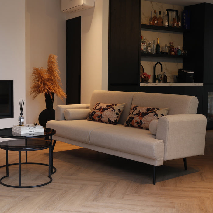 Giga Meubel - Slaapbank Beige 210cm - Metaal & Stof - Bank Jason