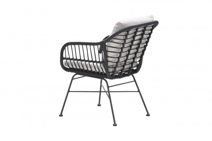 GI Margriet wicker dining tuinstoel - Zwart