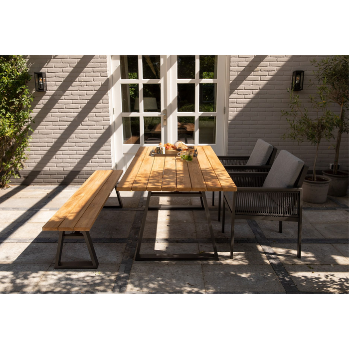 WOOOD Sydney Tuintafel - Teak|Metaal - Naturel - 75x185x90