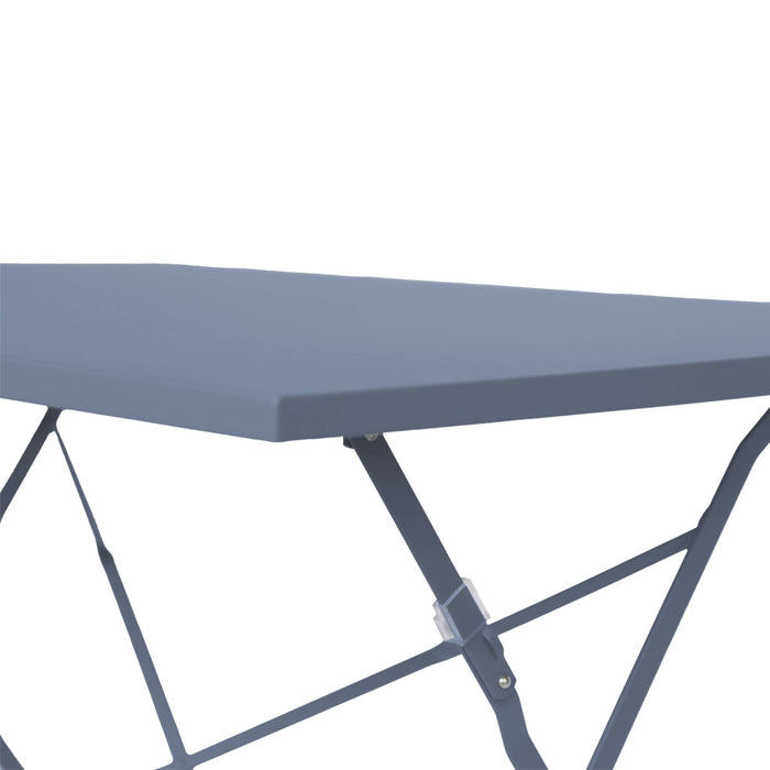 sweeek - Inklapbare metalen bistrotafel 110 x 70cm, voor 4 personen
