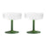 &k amsterdam Coupe Twirl Champagneglazen - Donkergroen - Set van 2