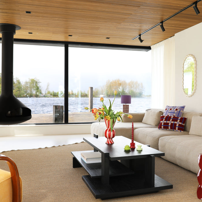 &k amsterdam Grid Tafellamp Ø 24 cm - Rood/Paars