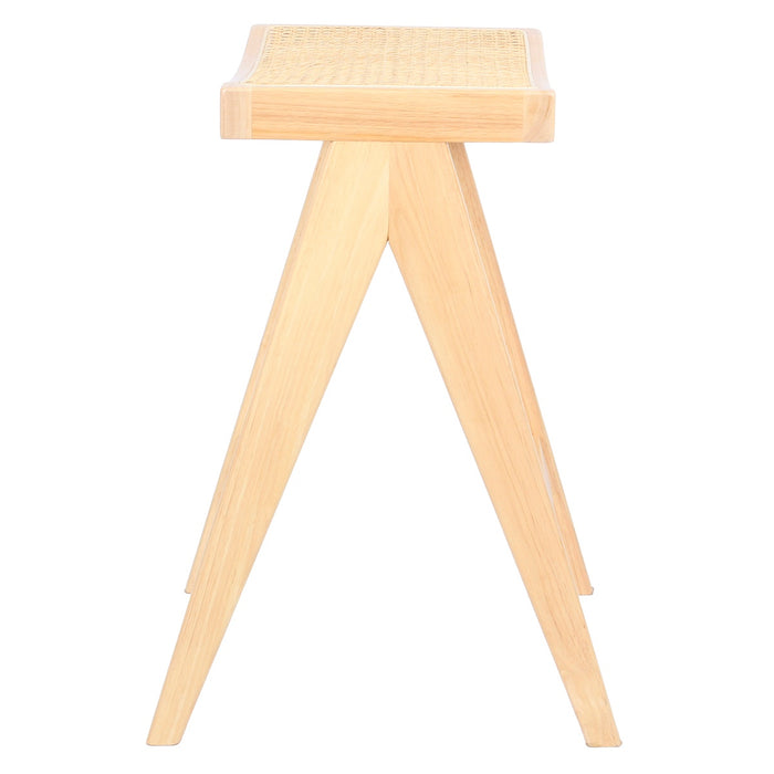 Giga Meubel - Barstoel Naturel - Rotan Zitting - Jules - Set van 2