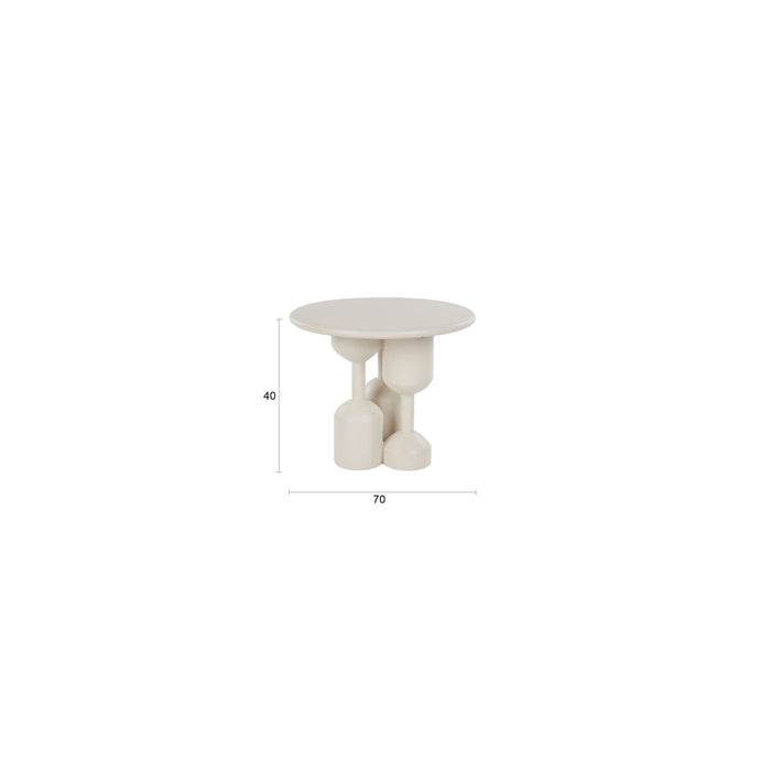 Housecraft Living Dec Bijzettafel Rond 55 cm Beige