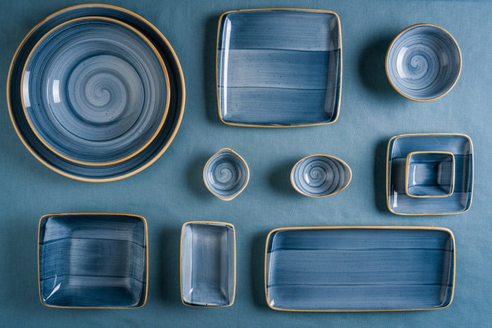 Bonna Diep bord - Aura Dusk - Porselein - 25 cm (1300cc) - set van 6