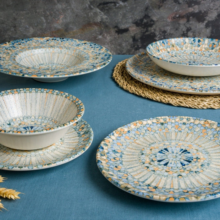 Bonna Kommetje - Luca Mosaic - Porselein - 16 cm (400cc) - set van 6