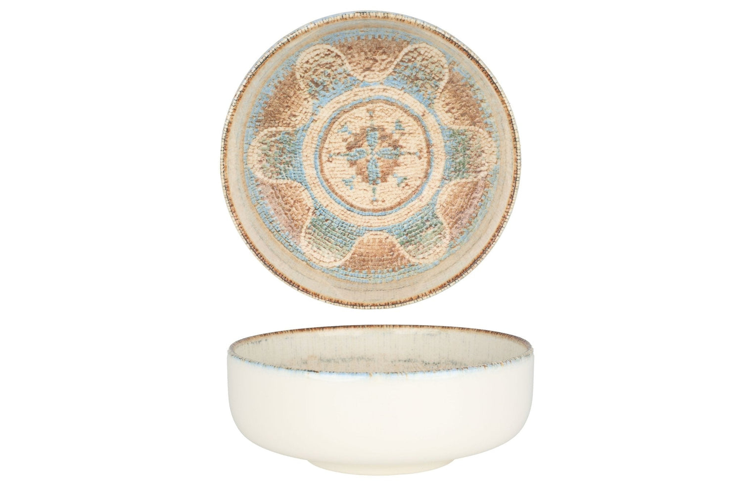 Rinart Kommetje - Celest - Porselein - 14 cm (370cc) - set van 6