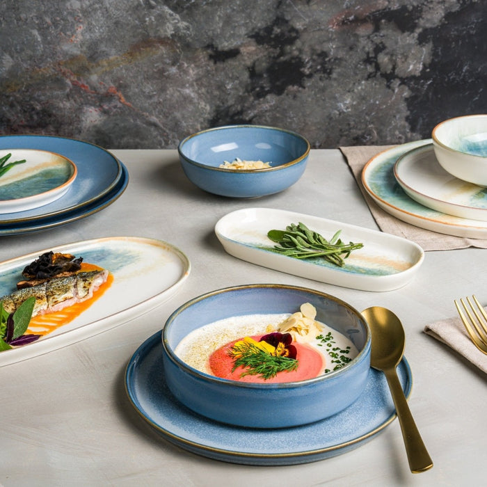 Bonna Serveerschaal - Sky Hygge - Porselein - 21 cm - set van 2