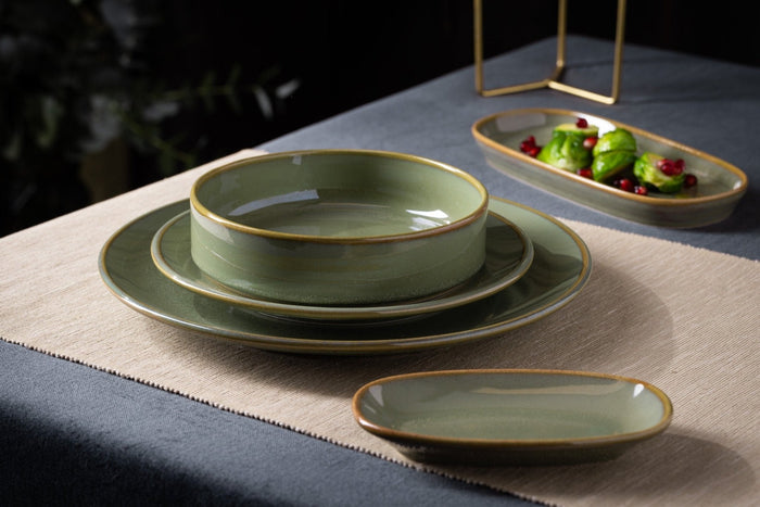 Bonna Serveerschaal - Sage Hygge - Porselein - 21 cm - set van 2