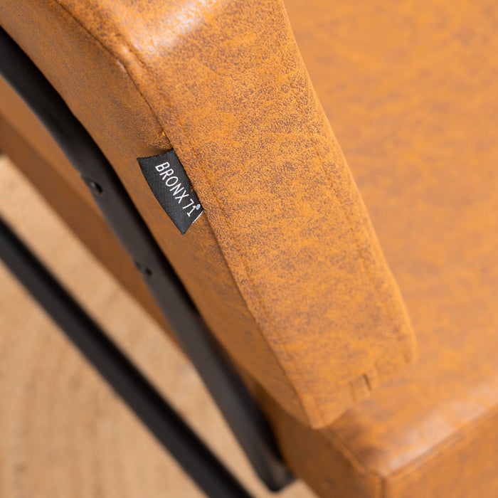 Bronx71 Industriële eetkamerstoel Espen cognac eco-leer -