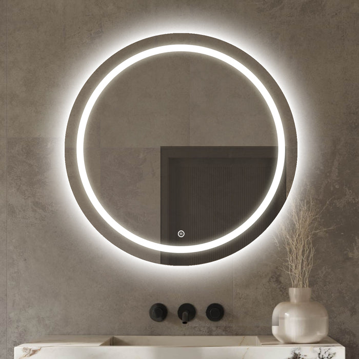 Vtw Living - Badkamerspiegel Rond 60 cm Spiegel met Verlichting