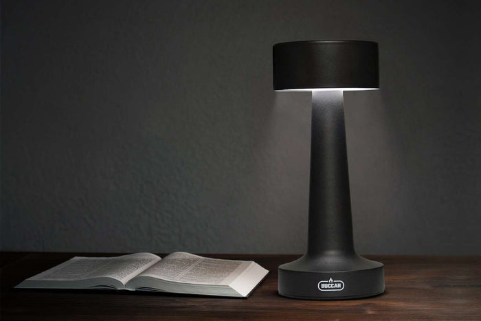 Buccan - Dumbbell tafellamp - Zwart - 3 lichtstanden en touchpanel