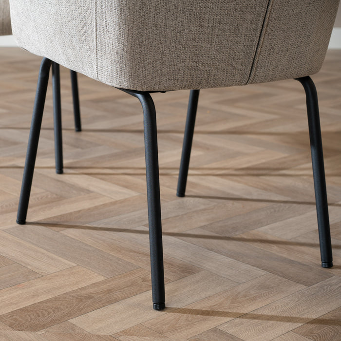 Bronx71 Scandinavische eetkamerstoel Sten gerecyclede stof taupe