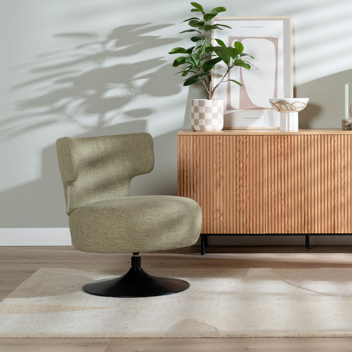 Bronx71 Fauteuil Metro draaibaar linnen olijfgroen