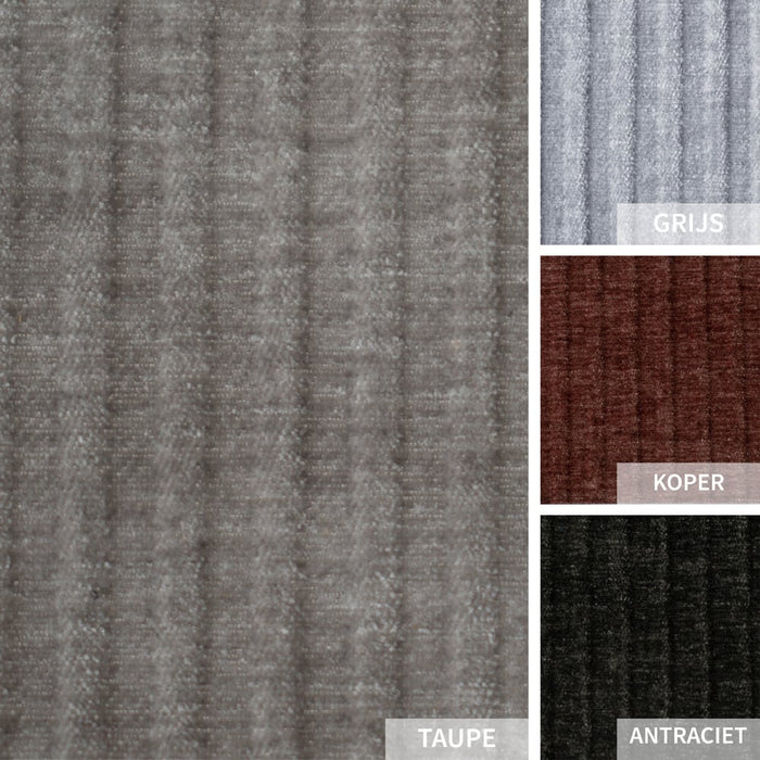 Bronx71 3-zitsbank Kansas taupe ribstof