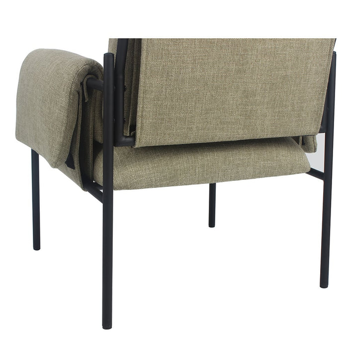 Bronx71 Fauteuil Urban linnen olijfgroen