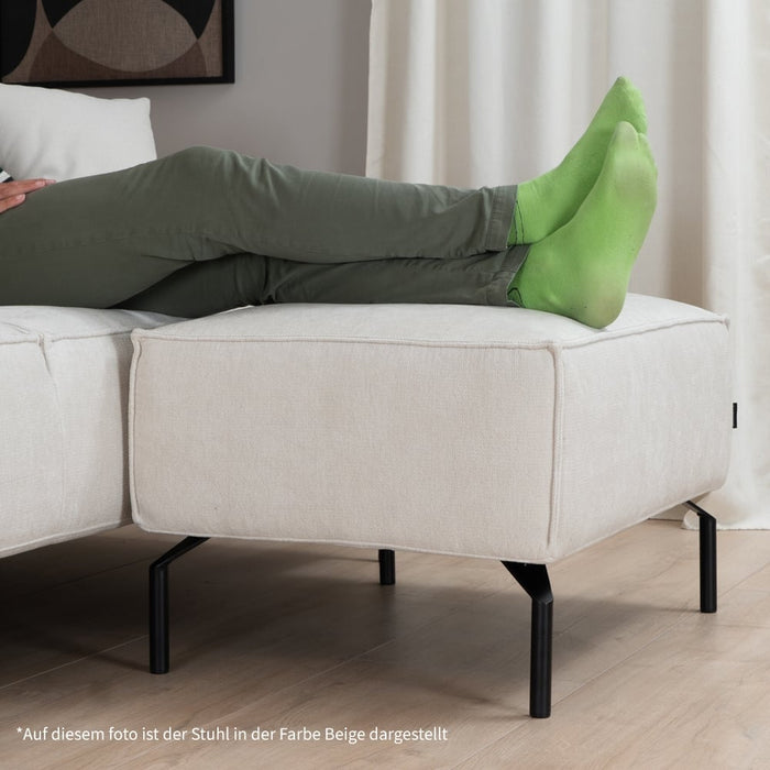 Bronx71 Hocker Kansas stof gemêleerd taupe