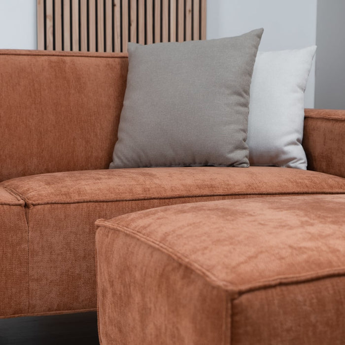 Bronx71 3-zitsbank Kansas stof gemêleerd terracotta