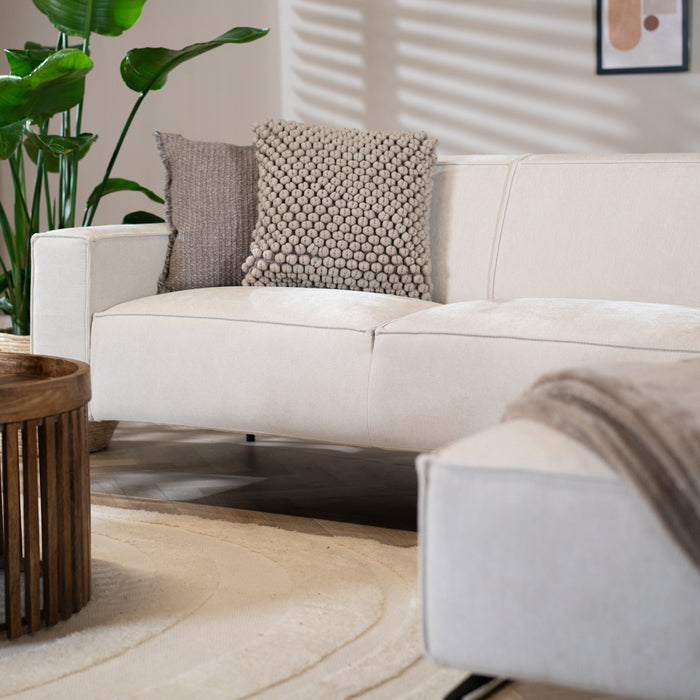 Bronx71 Hoekbank Kansas stof gemêleerd beige links