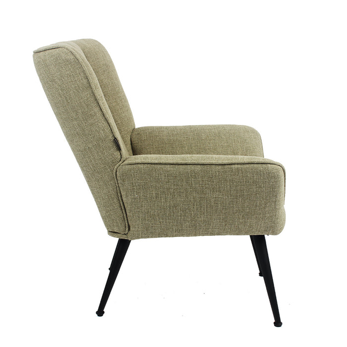 Bronx71 Fauteuil City linnen olijfgroen