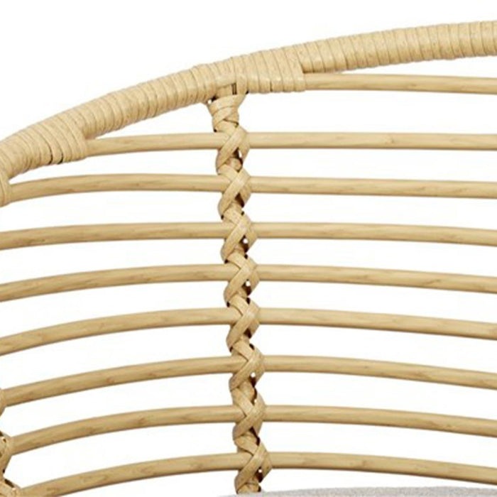 Lisomme Dax rotan tuinstoel naturel met kussen