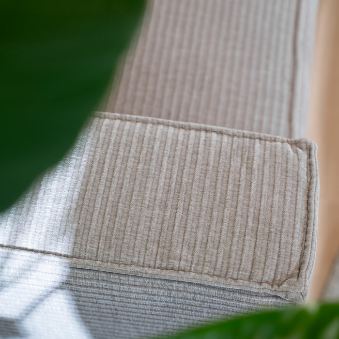 Bronx71 Hoekbank Kansas lichtgrijs ribstof links