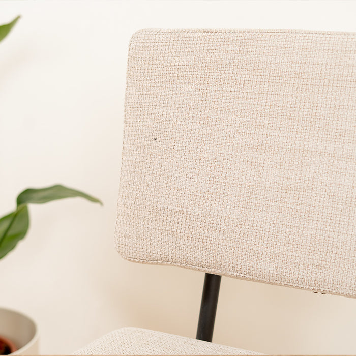 Bronx71 Scandinavische barkruk Espen beige gerecyclede stof 64-77 cm -