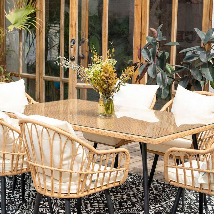 Feel Furniture - Vloerkleed voor buiten - 280x370cm - Zwartwit