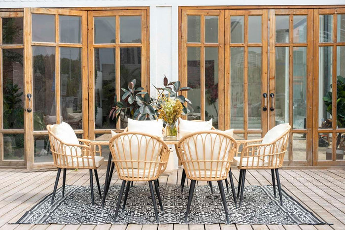 Feel Furniture - Vloerkleed voor buiten - 180x280cm - Zwartwit