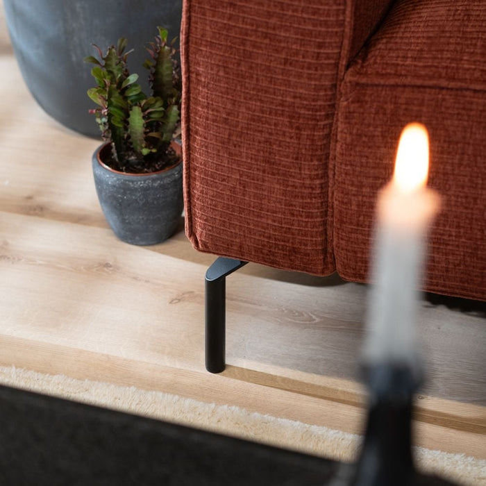 Bronx71 Hoekbank Kansas koper ribstof rechts