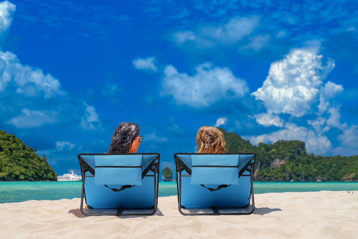 Feel Furniture - Hip strand ligbed met draagzak - Blauw