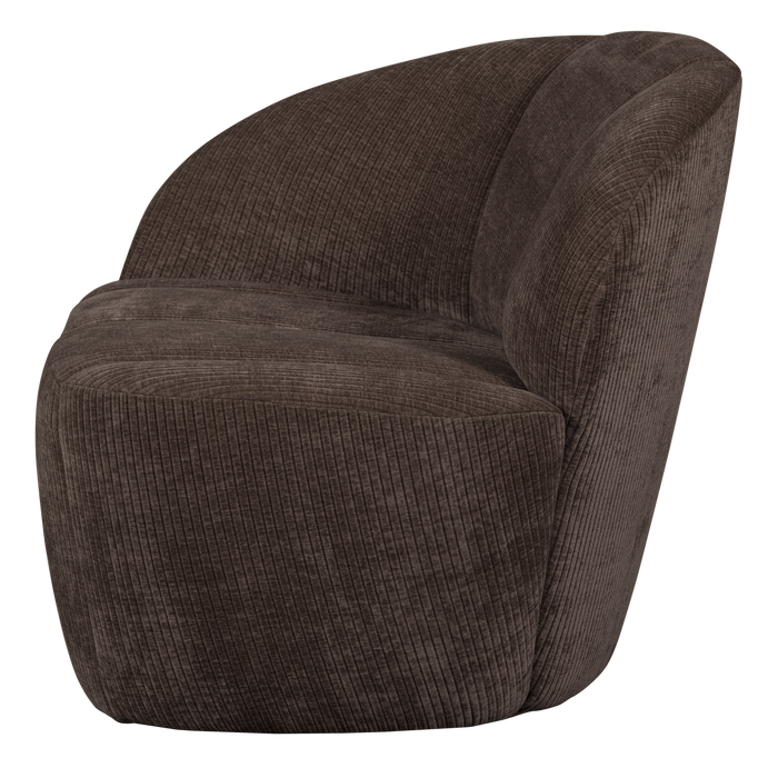 WOOOD Mojo 2-Zits Bankje Links - Geweven Ribstof - Bruin