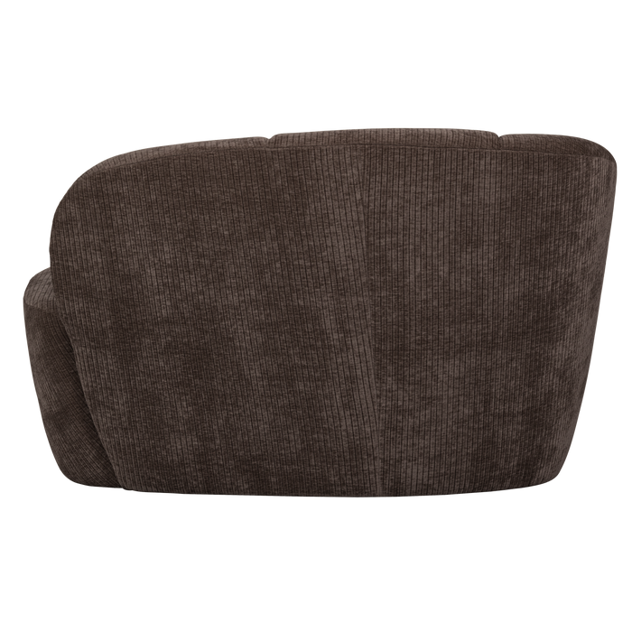 WOOOD Mojo 2-Zits Bankje Links - Geweven Ribstof - Bruin